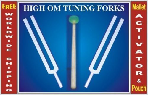 High OM Ohm 2 Tuning forks Kit for Relaxtion Meditation HLS EHS