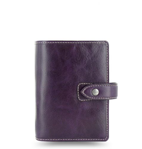Filofax Pocket Size Malden Organizer- Purple Leather - New - 025849 - Auction
