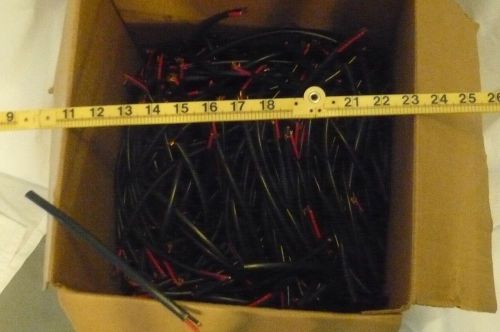 8 inch wire pairs, 12 g, red and black, in heat shrink sheath not yet heated