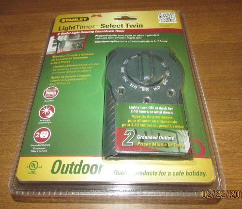 STANLEY, Outdoor,   SELECT TWIN , 2 OutletLight - Sensing Countdown Timer ,