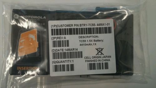 Motorola TC55 1.5X battery; 4410 mAh Lithium-ION.   BTRY-TC55-44MA1-01