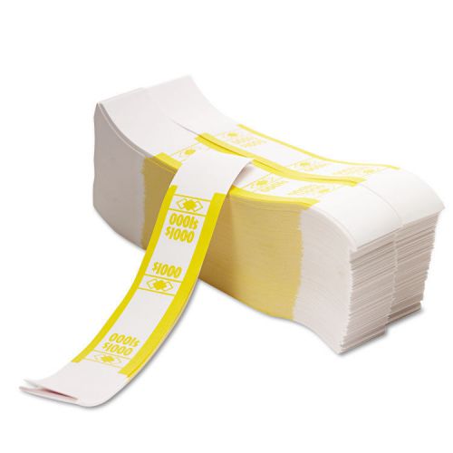 Color-coded kraft currency straps, $10 bill, $1000, self-adhesive, 1000/pack for sale