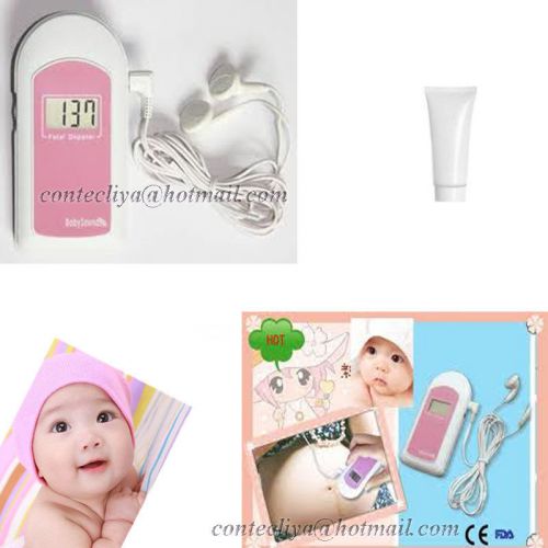 USA FDA Hot Handheld Baby Heart Sound Pocket Fetal Doppler Fetal Monitor,LCD+GEL