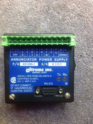 Altronic Annunciator Power Supply P/N 691200-1