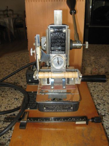 kingsley vintage hot stamping machine