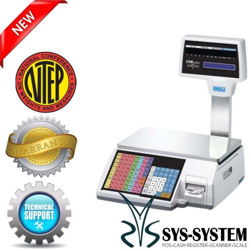 Cas cl-5000 r label printing scale pole 60 lb ntep legal for trade cl5000 r for sale
