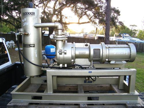 Dekker Aquaseal Vacuum Pump System 10 hp mfg date 9-2007 DV0150B