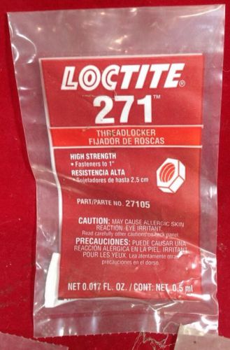 Loctite 271 Threadlocker thread sealant, .017oz / 0.5ml single use tube 27105