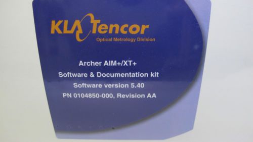 Kla tencor archer aim+/xt+ software and doc.kit sw version 5.40 rev.aa for sale