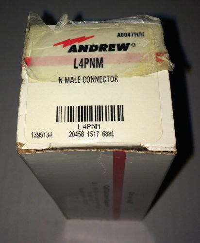 NEW: Andrew L4PNM N-Male Connector for LDF4-50A 1/2&#034; Heliax Cable (NOS)