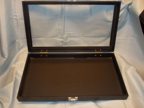 GLASS TOP DISPLAY WOODEN CASE - Holds 72 ring tray  &#034;new&#034;