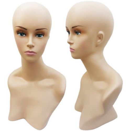 MN-435 Female Fleshtone Mannequin Head Form with Realistic Makeup