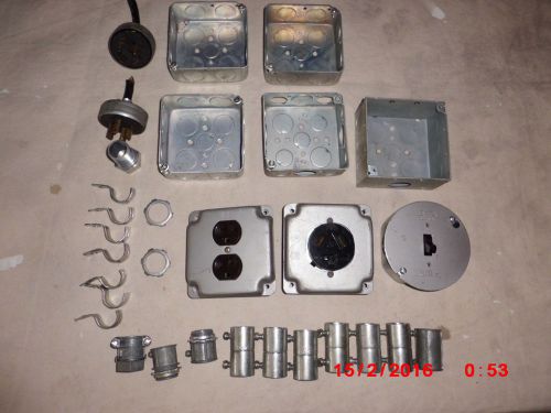 LOT OF  INDUSTRIAL  ELECTRICAL BOX OUTLET COVER  - outlets - switch - &amp; parts