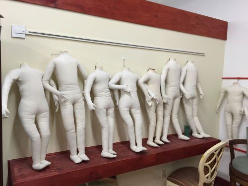 12 child/kid mannequins made of durable fabric commercial grade for sale