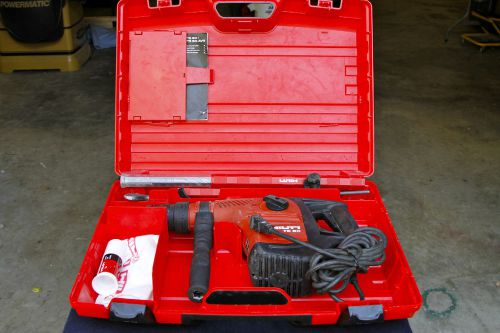 HILTI TE50 ROTARY HAMMER DRILL WITH CASE BITS, CHISELS, AND EXTRAS