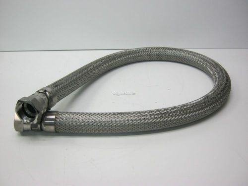 Braided 304 stainless steel flex hose 47&#034; long 1&#034; flare female thread for sale