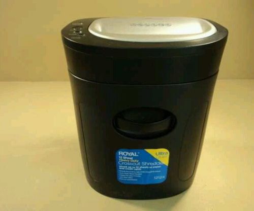 Royal Crosscut Paper Shredder 12 Sheets Casters Auto Start Stop 1212X
