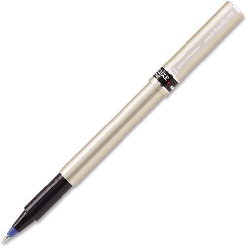 New champagne uni-ball® deluxe roller ball stick waterproof pen, 0.7mm blue ink for sale