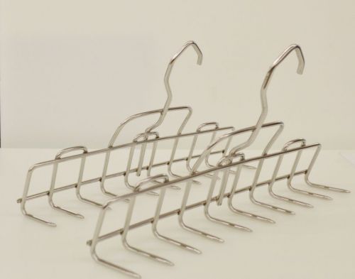 STAINLESS STEEL SMOKEHOUSE BACON HANGERS 11 INCH 10 PRONG (2 HANGERS)