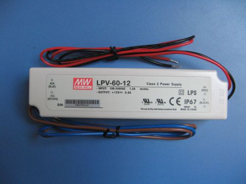 MeanWell LED Power supply LPV-60-12 UL Component Waterproof 60W Driver Transform