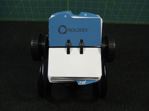 USED - Black Rolodex Mini Rotary Card File, 250-Card Capacity A-Z