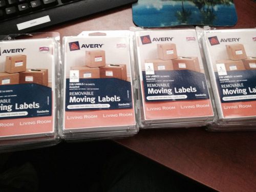 20 - Packs Avery pack of 218 Removable Moving Labels