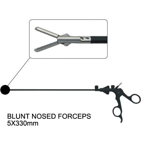 Blunt Nosed Forceps 5X330mm Laparoscopic Grasing Forceps Grasper Endoscopy