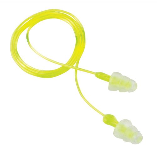 3M Peltor Tri-Flange Ear Plugs, Green, 3-Pack, Free Shipping, New