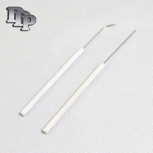 DISSECTING DISSECTION TEASING NEEDLE STRAIGHT &amp; ANGLED SILVER HANDLE