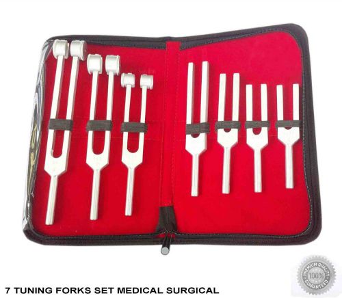 7 Tuning Forks Set Medical Surgical Chiropractic Physical Diagnostic instruments
