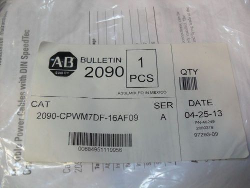 Allen-Bradley 2090-CPWM7DF-16AF09 SER A  9 m Length Power Cable  FACTORY SEALED