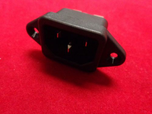 6162.0159 Schurter 6061 Series 250 V 10 A IEC C14 Screw-on Mounting, Front Side