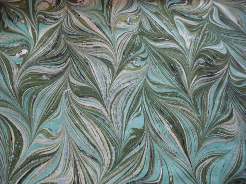 Handmade marbled paper/ebru oldstyle turkish marbling pattern-combed-rippled for sale