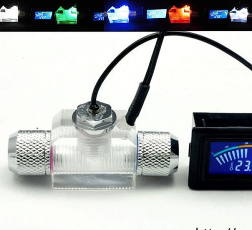 Flow scout with led light and pointer thermometer for water liquid cooler free for sale