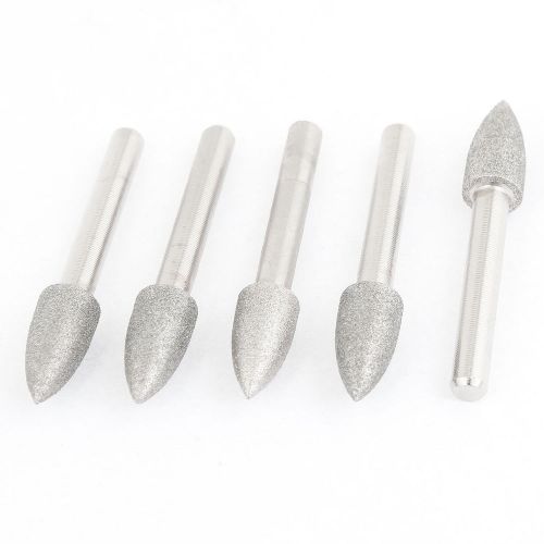 Metallic 6mm diameter shank tapered nose diamond mounted point 5 pcs for sale
