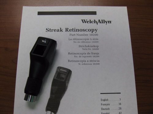 Welch Allyn 3.5v Streak Retinoscope (Head Only)  Model 18200 Optometry