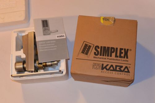 New simplex kaba ll1021s-26d-41 mechanical pushbutton lock! satin chrome/lever for sale