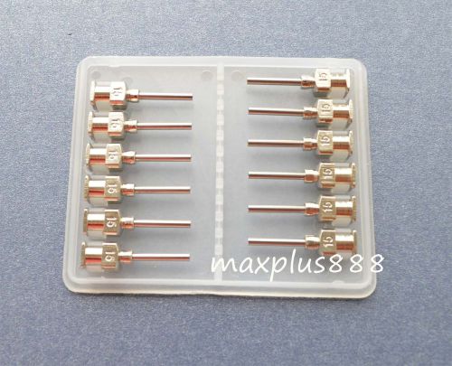 12pcs Blunt stainless steel dispensing syringe needle tips 1/2&#034;  15Gauge