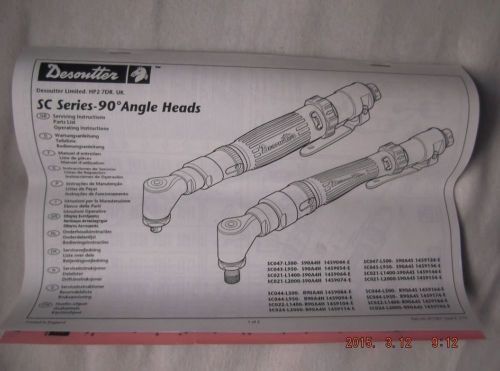 Desoutter pneumatic screwdriver angle head shut-off (p/n 1459054) - new &amp; sealed for sale