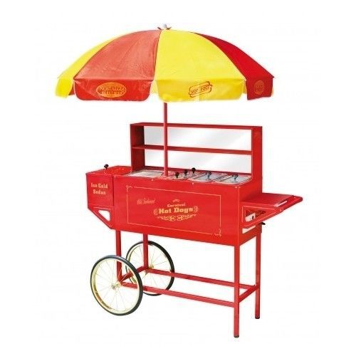Carnival Hot Dog Cart Umbrella Commercial Street Picnic Party Knick Knack Stand
