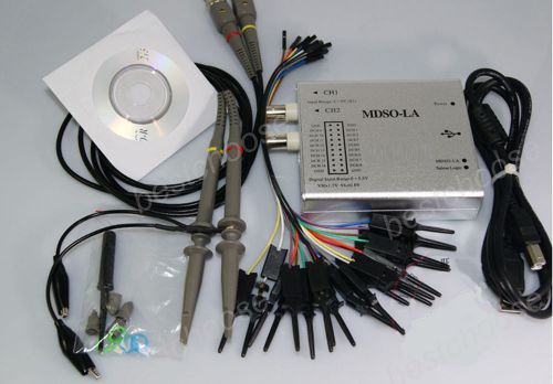USB Digital PC Virtual 20MHz  oscilloscope 48M Sa/s &amp; 16 channel logic analyzer