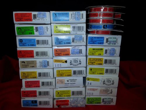 30rolls pharmex auxillary pharmacy strip warning label 1roll/box 500labels/roll for sale