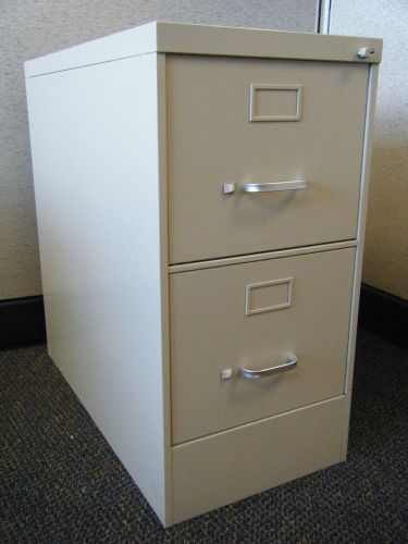STEELCASE 2 Drawer Deep Metal Filing Cabinet 15&#034;W x 30&#034;L x 29.25&#034;D Great Cond