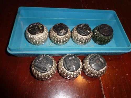 Lot 7 Vintage IBM Selectric Typewriter Element Balls Script Orator Artisan CaseO