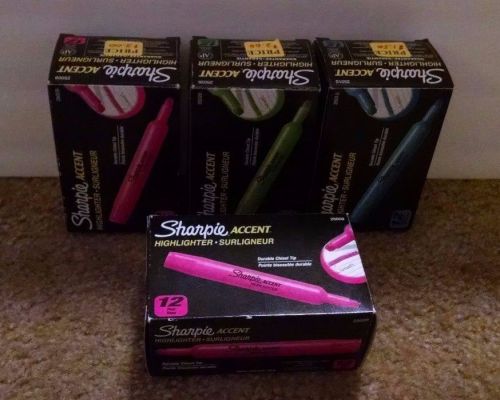 Sharpie Accent Markers 12 pack Lot of 4