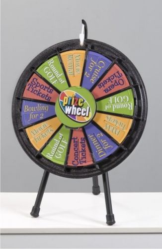 Event / Trade Show Mini Tabletop Prize Wheel Game--You can Customize