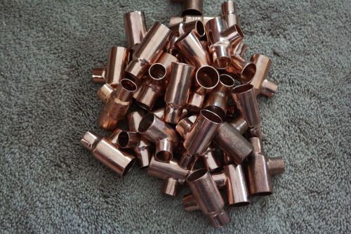 3/4 x 1/2 x 1/2 copper tees for plumbing 30pcs for sale