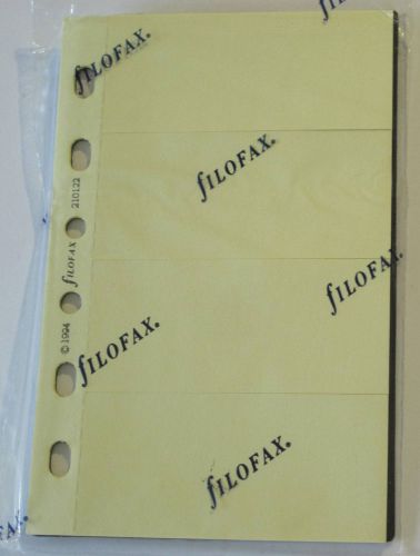 Filofax Stick-on Notes Planner Refill 4 or 6 Ring 3 1/4 x 4 3/4 Yellow