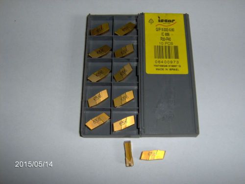 ISCAR GIP 5.00E-0.80 TURNING &amp; GROOVING CARBIDE INSERT, GR IC656, 12 PCS.