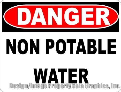 Danger Non Potable Water Sign. Inform H2O Not for Consumption, Do Not Drink